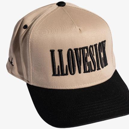 LLovesick 'Classic Logo' 3D Embroidered Snapback Cap Khaki / Black LL1-101-KHB - SOLE SERIOUSS (3)