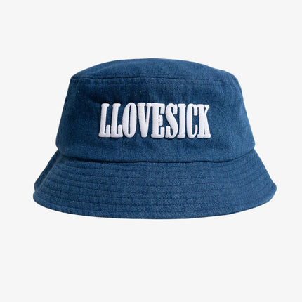 LLovesick 'Classic Logo' Puff Print Bucket Cap Denim Blue LL1-165-DNM - SOLE SERIOUSS (1)