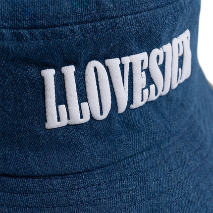 LLovesick 'Classic Logo' Puff Print Bucket Cap Denim Blue LL1-165-DNM - SOLE SERIOUSS (2)