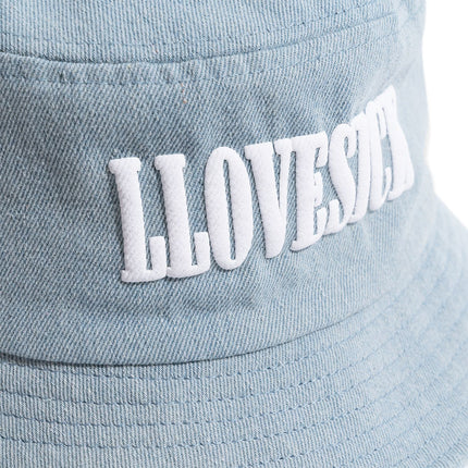 LLovesick 'Classic Logo' Puff Print Bucket Cap Denim Sky LL1-165-WDM - SOLE SERIOUSS (2)