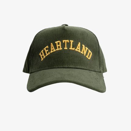 LLovesick 'Heartland' 3D Embroidered Corduroy Snapback Cap Mossy Green LL1-118-MGR - SOLE SERIOUSS (1)