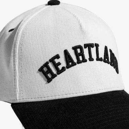 LLovesick 'Heartland' 3D Embroidered Corduroy Snapback Cap White / Black LL1-118-WBK - SOLE SERIOUSS (4)