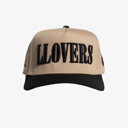 LLovesick 'LLOVERS' 3D Embroidered 5-Panel Snapback Cap Khaki / Black LL1-102-KHB - SOLE SERIOUSS (1)