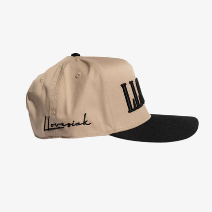 LLovesick 'LLOVERS' 3D Embroidered 5-Panel Snapback Cap Khaki / Black LL1-102-KHB - SOLE SERIOUSS (2)