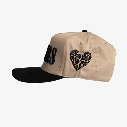 LLovesick 'LLOVERS' 3D Embroidered 5-Panel Snapback Cap Khaki / Black LL1-102-KHB - SOLE SERIOUSS (3)