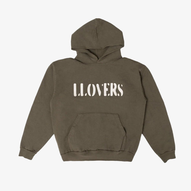 LLovesick 'LLOVERS or FRIENDS' Puff Print Heavyweight Pullover Hoodie Marine Green LL3-153-ARM - SOLE SERIOUSS (1)