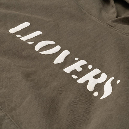 LLovesick 'LLOVERS or FRIENDS' Puff Print Heavyweight Pullover Hoodie Marine Green LL3-153-ARM - SOLE SERIOUSS (3)