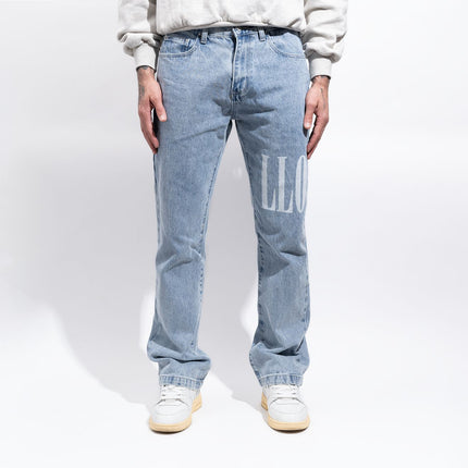 LLovesick 'LLovers Chain Stitch' Embroidered Boot Cut Denim Jeans Stone Wash LL5-155-DNM - SOLE SERIOUSS (3)