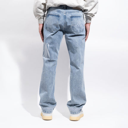 LLovesick 'LLovers Chain Stitch' Embroidered Boot Cut Denim Jeans Stone Wash LL5-155-DNM - SOLE SERIOUSS (4)