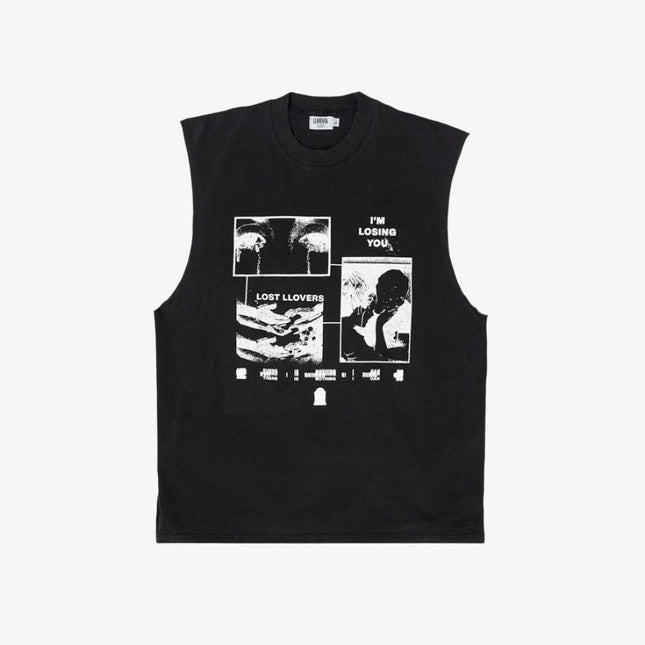 LLovesick 'LOST LLOVERS' Tank Top Washed Black LL2-138-BLK - SOLE SERIOUSS (1)