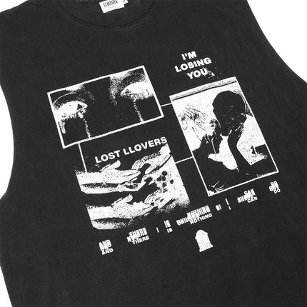 LLovesick 'LOST LLOVERS' Tank Top Washed Black LL2-138-BLK - SOLE SERIOUSS (2)