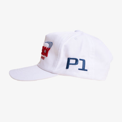 LLovesick 'P1 Grand Prix / Live Fast' 2D Embroidered 5-Panel Snapback Cap White / Red LL1-127-WHT - SOLE SERIOUSS (3)