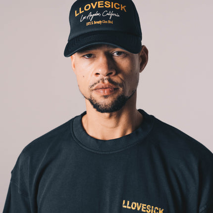 LLovesick 'Starter Pack' 5-Panel Foam Trucker Snapback Cap Black / Gold LL1-104-BLK - SOLE SERIOUSS (2)