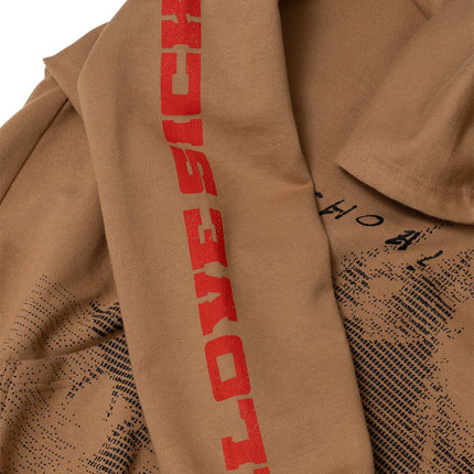 LLovesick 'WHOA!' French Terry Heavyweight Pullover Hoodie Camel Brown LL3-150-CML - SOLE SERIOUSS (4)