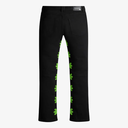 LOSTSHDWS 'DRKSHDWS Sun Logo' Denim Jean Pant Black / Slime Green (NYC Exclusive) - SOLE SERIOUSS (2)