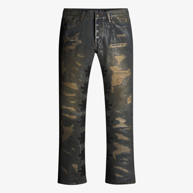 LOSTSHDWS 'DSTRY Sun Logo' Waxed Denim Jean Pant Tar - SOLE SERIOUSS (1)