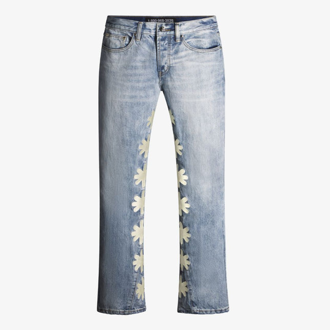 LOSTSHDWS 'LGHTSHDWS Sun Logo' Denim Jean Pant Washed Blue / Bone - SOLE SERIOUSS (1)