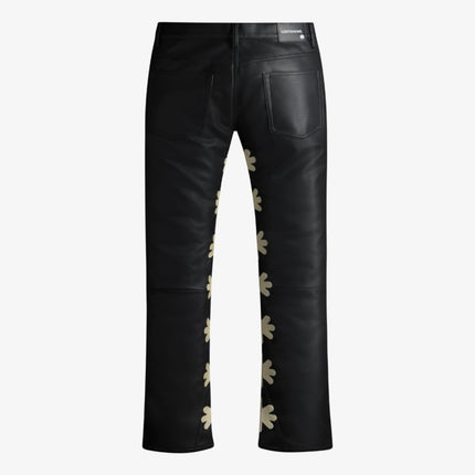 LOSTSHDWS 'Sun Logo Outline' Leather Pant Black / Bone - SOLE SERIOUSS (2)