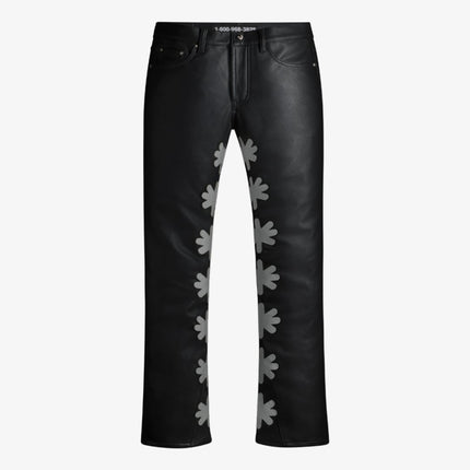 LOSTSHDWS 'Sun Logo Outline' Leather Pant Black / Grey - SOLE SERIOUSS (1)