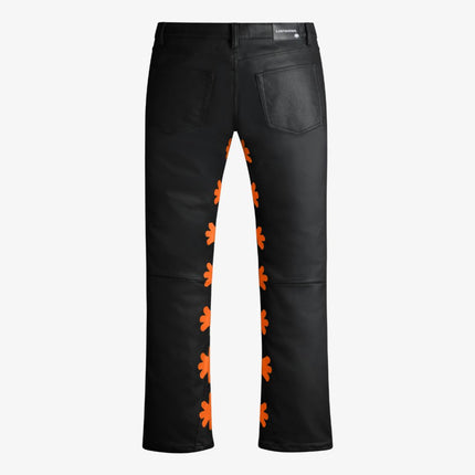 LOSTSHDWS 'Sun Logo' Wax Pant Black / Orange - SOLE SERIOUSS (2)