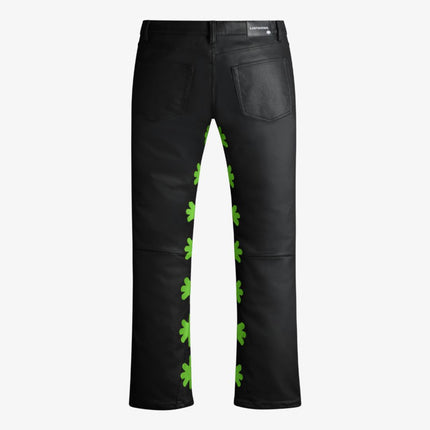 LOSTSHDWS 'Sun Logo' Wax Pant Black / Slime Green - SOLE SERIOUSS (2)