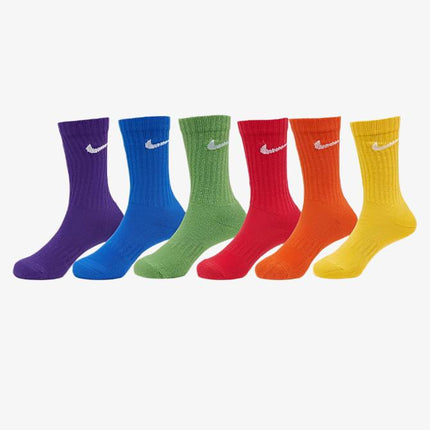 (Little Kids) Nike Dri-Fit Cushioned High Crew Socks (6 Pack) Rainbow UN0019-E69 - SOLE SERIOUSS (1)