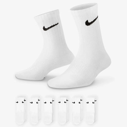 (Little Kids) Nike Dri-Fit Cushioned High Crew Socks (6 Pack) White RN0019-001 - SOLE SERIOUSS (1)