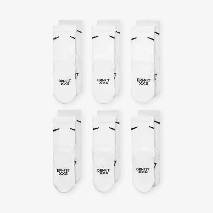 (Little Kids) Nike Dri-Fit Cushioned High Crew Socks (6 Pack) White RN0019-001 - SOLE SERIOUSS (3)