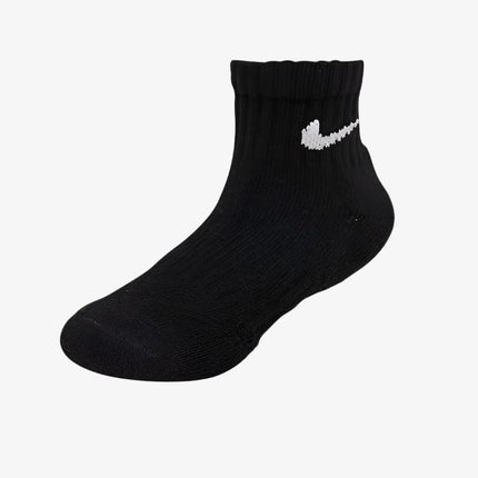 (Little Kids) Nike Dri-Fit Cushioned Mid Training Quarter Ankle Socks (6 Pack) Black UN0018-023 - SOLE SERIOUSS (3)