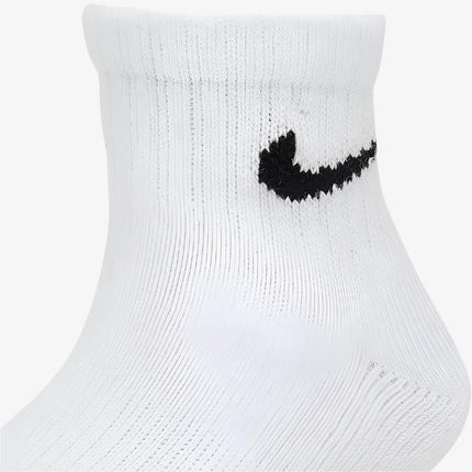 (Little Kids) Nike Dri-Fit Cushioned Mid Training Quarter Ankle Socks (6 Pack) White UN0018-001 - SOLE SERIOUSS (3)