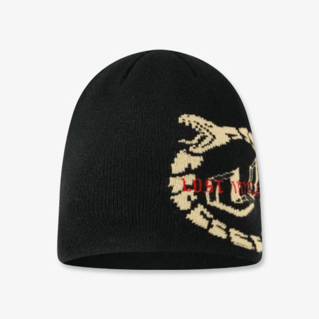 Lost Intricacy Beanie 'Full Circle Snake' Black / Cream - SOLE SERIOUSS (1)