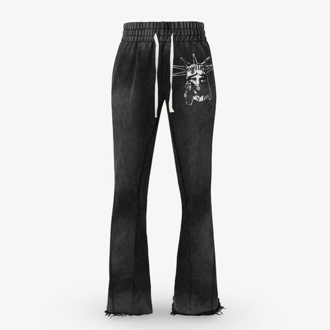 Lost Intricacy French Terry Flare Pants Black - SOLE SERIOUSS (1)