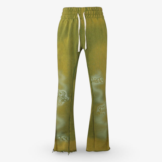 Lost Intricacy French Terry Flare Pants Green - SOLE SERIOUSS (1)