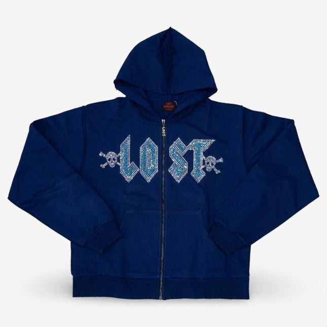 Lost Intricacy French Terry Rhinestone Hoodie Blue - SOLE SERIOUSS (1)