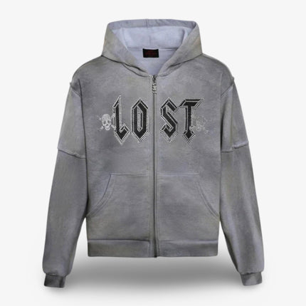 Lost Intricacy Standard Fit Long Sleeve Hoodie Grey Grunge - Atelier-lumieres Cheap Sneakers Sales Online (1)