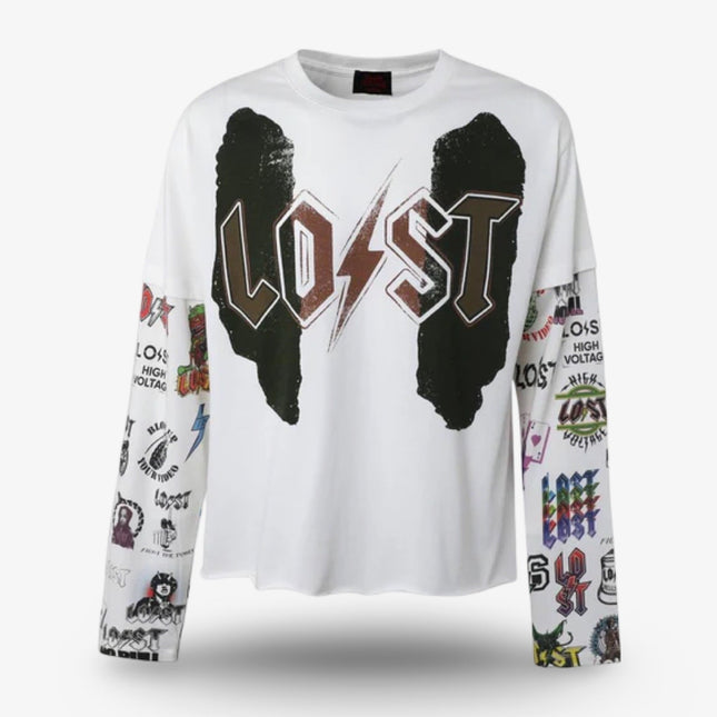 Lost Intricacy 'Logo's' L/S T-Shirt White - SOLE SERIOUSS (1)
