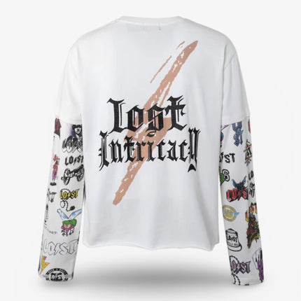 Lost Intricacy 'Logo's' L/S T-Shirt White - SOLE SERIOUSS (2)