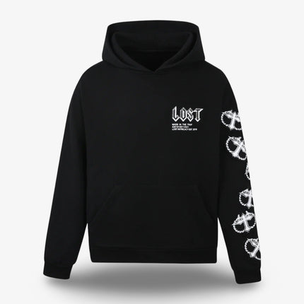 Lost Intricacy 'MITT' Hoodie Black / White - SOLE SERIOUSS (1)