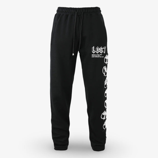 Lost Intricacy 'MITT' Sweatpants Black / White - SOLE SERIOUSS (1)