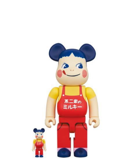 Medicom Toy 'Enamel Sign Peko-chan' Bearbrick 100% & 400% Figures (Set of 2) - SOLE SERIOUSS (1)