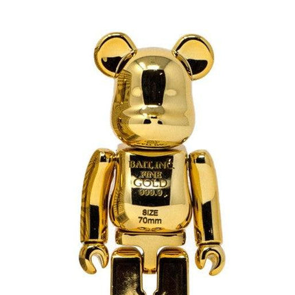 Medicom Toy 'Gold Bar' Bearbrick 100% Figure Gold - SOLE SERIOUSS (1)