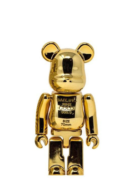 Medicom Toy 'Gold Bar' Bearbrick 100% Figure Gold - SOLE SERIOUSS (1)
