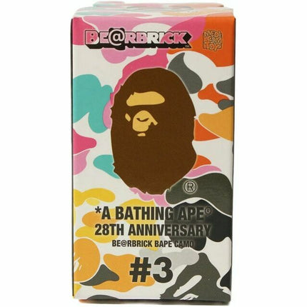 Medicom Toy x BAPE A Bathing Ape '28th Anniversary Camo #3' Bearbrick 100% Figure Black / Grey - SOLE SERIOUSS (2)