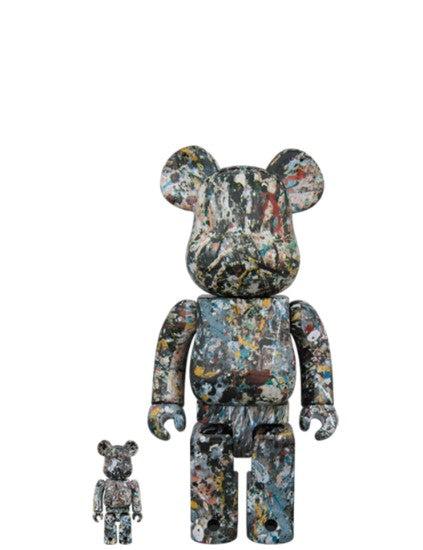 Medicom Toy x Jackson Pollock 'Studio 2.0' Bearbrick 100% & 400% Figures (Set of 2) - SOLE SERIOUSS (1)
