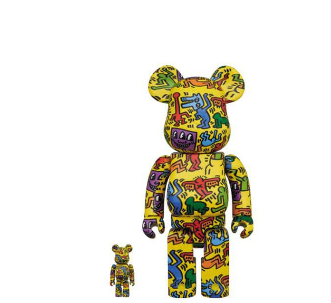 Medicom Toy x Keith Haring '#5' Bearbrick 100% & 400% Figures (Set of 2) - SOLE SERIOUSS (1)