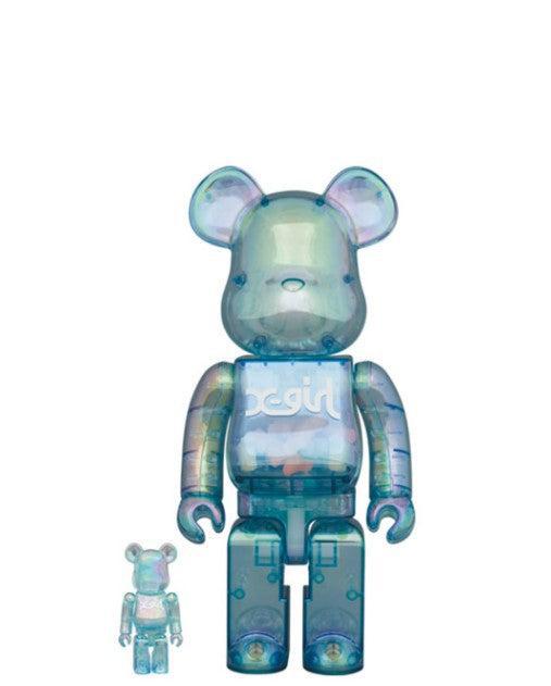Medicom Toy x X-Girl '' Bearbrick 100% & 400% Figures Blue (Set of 2) - SOLE SERIOUSS (1)
