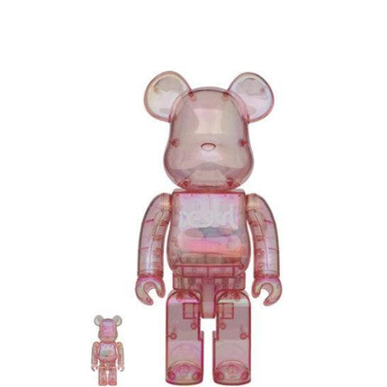 Medicom Toy x X-Girl '' Bearbrick 100% & 400% Figures Pink (Set of 2) - SOLE SERIOUSS (1)