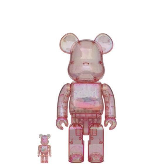 Medicom Toy x X-Girl '' Bearbrick 100% & 400% Figures Pink (Set of 2) - SOLE SERIOUSS (1)