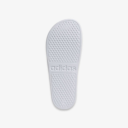 (Men's) Adidas Adilette Aqua Slides ‘White / Metallic Silver’ (2022) EF1730 - SOLE SERIOUSS (7)
