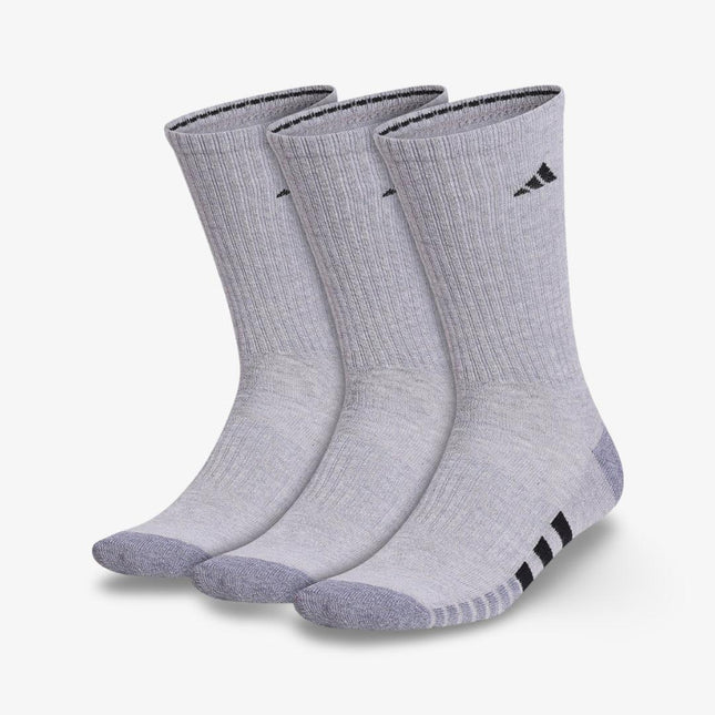 (Men's) Adidas Cushioned 3.0 Crew Socks Cool Light Heather / Grey (3 Pack) - SOLE SERIOUSS (1)